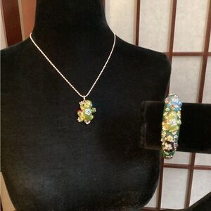 Belle Etoile Lucky Frog Pendant, Necklace, & Bangle